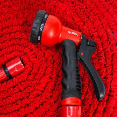Grafner® 1/2" Flexibler Gartenschlauch 30 Meter Rot Inkl. 10 Funktionen Brause 4 Grafner® 1/2" Flexibler Gartenschlauch 30 Meter Rot Inkl. 10 Funktionen Brause – Bild 2