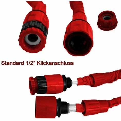 Grafner® 1/2" Flexibler Gartenschlauch 30 Meter Rot Inkl. 10 Funktionen Brause 6 Grafner® 1/2" Flexibler Gartenschlauch 30 Meter Rot Inkl. 10 Funktionen Brause – Bild 4
