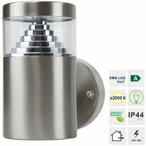 Grafner® Edelstahl Wandlampe 108WB Wandleuchte Mit Integrierten LED Leuchtmittel 4 Grafner® Edelstahl Wandlampe 108WB Wandleuchte Mit Integrierten LED Leuchtmittel – Bild 2