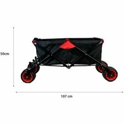 Grafner® Faltbarer Bollerwagen Offroad Schwarz/rot Handwagen Klappbar 9 Grafner® Faltbarer Bollerwagen Offroad Schwarz/rot Handwagen Klappbar -GRAFNER-shop 12166115 3