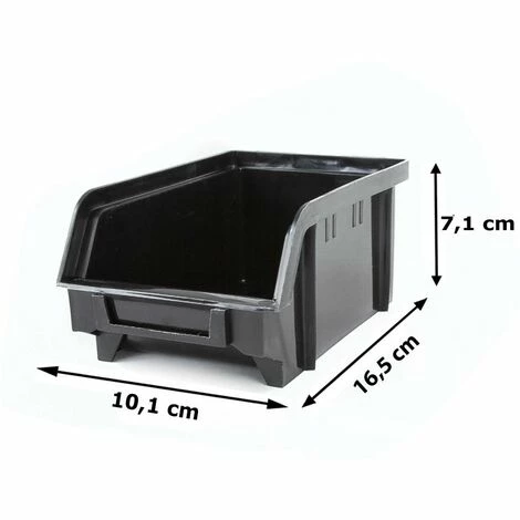 Grafner® 32tlg. Wandregal Mit Stapelboxen Sortimentskasten Schraubenregal Stapelboxen Lochwand 6 Grafner® 32tlg. Wandregal Mit Stapelboxen Sortimentskasten Schraubenregal Stapelboxen Lochwand – Bild 4