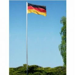 Grafner® Fahnenmast Aluminium Ca. 6 Meter Mit Deutschland Flagge