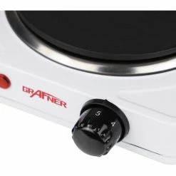 Grafner® Kochplatte Einzel 1000 Watt Mit Klappbaren Griffen Weiß KP10877 -GRAFNER-shop 30048363 3