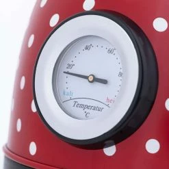 Grafner® Retro Wasserkocher Mit Temperaturanzeige Verschiedene Farben Rot /Pünktchen 10 Grafner® Retro Wasserkocher Mit Temperaturanzeige Verschiedene Farben Rot /Pünktchen -GRAFNER-shop 32602129 4
