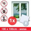 Grafner® Insektenschutz Fliegengitter Fenster 100x100cm Mit Klettband IS10906 Weiß 1 Grafner® Insektenschutz Fliegengitter Fenster 100x100cm Mit Klettband IS10906 Weiß -GRAFNER-shop 36320299 1