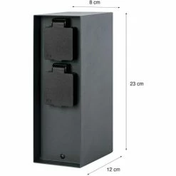 Grafner® Steckdosensäule Anthrazit Mit 4 Außensteckdosen Edelstahl Gartensteckdose Energiesäule 9 Grafner® Steckdosensäule Anthrazit Mit 4 Außensteckdosen Edelstahl Gartensteckdose Energiesäule -GRAFNER-shop 37535837 3