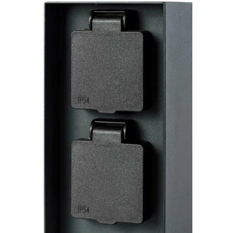 Grafner® Steckdosensäule Anthrazit Mit 4 Außensteckdosen Edelstahl Gartensteckdose Energiesäule 7 Grafner® Steckdosensäule Anthrazit Mit 4 Außensteckdosen Edelstahl Gartensteckdose Energiesäule – Bild 5