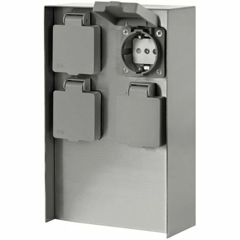 Grafner® Edelstahl Steckdosensäule Mit 4 Außensteckdosen Gartensteckdose Energiesäule 4 Grafner® Edelstahl Steckdosensäule Mit 4 Außensteckdosen Gartensteckdose Energiesäule – Bild 2