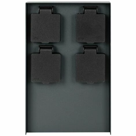 Grafner® Steckdosensäule Schwarz Mit 4 Außensteckdosen Edelstahl Gartensteckdose Energiesäule 7 Grafner® Steckdosensäule Schwarz Mit 4 Außensteckdosen Edelstahl Gartensteckdose Energiesäule – Bild 5