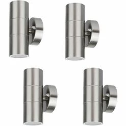 4er Set Grafner Edelstahl-Wandlampen UP And Down WL10096 26AR