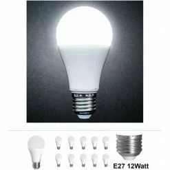 Grafner® LED Leuchtmittel E27 12 Watt 3000K Kaltweiss 4er Set
