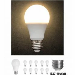 Grafner® LED Leuchtmittel E27 10 Watt 3000K Warmweiss 10er Set