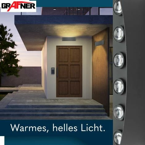 Grafner® LED Aluminium Wandlampe Up Down Außenleuchte Innenleuchte Modern WL10952 5 Grafner® LED Aluminium Wandlampe Up Down Außenleuchte Innenleuchte Modern WL10952 – Bild 3