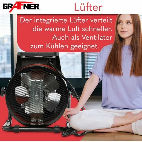 Grafner® Elektroheizer Heizlüfter Bauheizer 3000 Watt Heizstrahler EH10934 Grafner® Elektroheizer Heizlüfter Bauheizer 3000 Watt Heizstrahler EH10934 -GRAFNER-shop 44111610 4