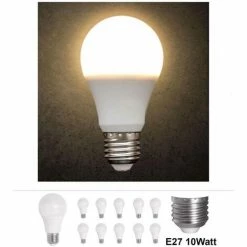 Grafner® LED Leuchtmittel E27 10 Watt 3000K Warmweiss Einzeln -GRAFNER-shop 46052128 3