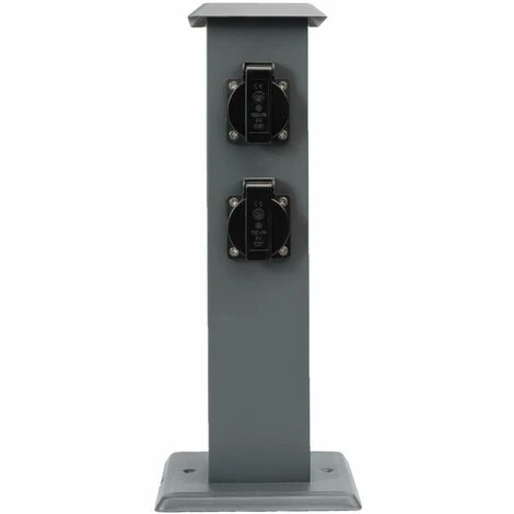 Grafner® Steckdosensäule Anthrazit Mit Dämmerungssensor Edelstahl Gartensteckdose Energiesäule 6 Grafner® Steckdosensäule Anthrazit Mit Dämmerungssensor Edelstahl Gartensteckdose Energiesäule – Bild 4