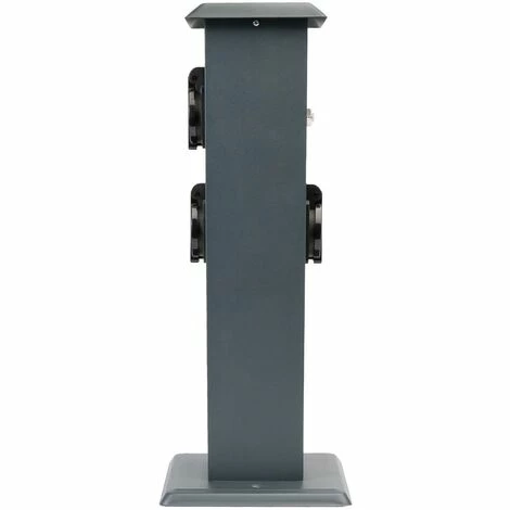 Grafner® Steckdosensäule Anthrazit Mit Dämmerungssensor Edelstahl Gartensteckdose Energiesäule 7 Grafner® Steckdosensäule Anthrazit Mit Dämmerungssensor Edelstahl Gartensteckdose Energiesäule – Bild 5