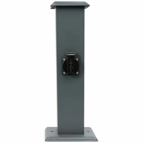 Grafner® Edelstahl Steckdosensäule Mit Timer 2 Außensteckdosen Anthrazit Gartensteckdose Energiesäul 6 Grafner® Edelstahl Steckdosensäule Mit Timer 2 Außensteckdosen Anthrazit Gartensteckdose Energiesäul – Bild 4
