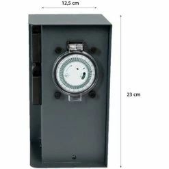 Grafner® Edelstahl Steckdosensäule Mit Timer 2 Außensteckdosen Anthrazit Gartensteckdose 9 Grafner® Edelstahl Steckdosensäule Mit Timer 2 Außensteckdosen Anthrazit Gartensteckdose -GRAFNER-shop 60564709 3