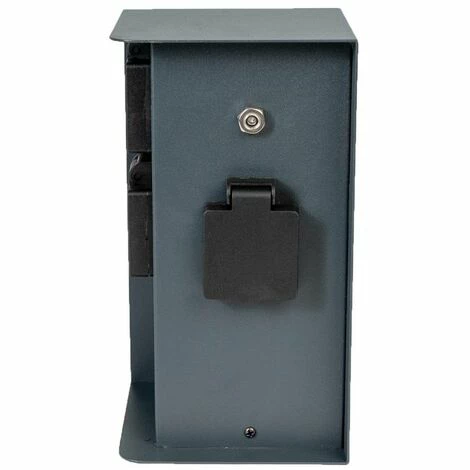 Grafner® Steckdosensäule anthrazit mit Dämmerungssensor Edelstahl Gartensteckdose Energiesäule AS109 Grafner® Steckdosensäule Anthrazit Mit Dämmerungssensor Edelstahl Gartensteckdose Energiesäule AS109 -GRAFNER-shop 60564711 4