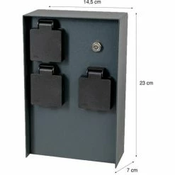 Grafner® Steckdosensäule Anthrazit Mit Dämmerungssensor Edelstahl Gartensteckdose Energiesäule 9 Grafner® Steckdosensäule Anthrazit Mit Dämmerungssensor Edelstahl Gartensteckdose Energiesäule -GRAFNER-shop 60620691 3