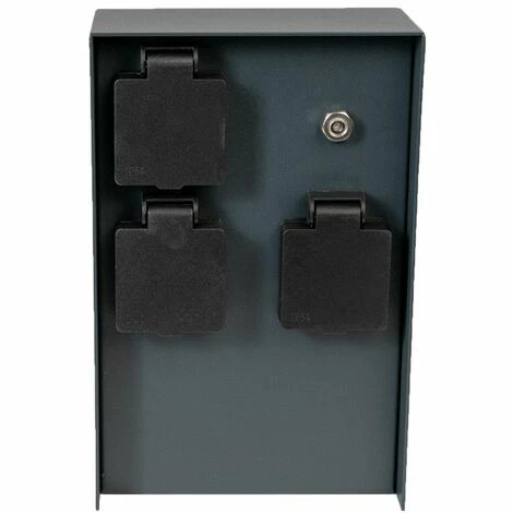 Grafner® Steckdosensäule Anthrazit Mit Dämmerungssensor Edelstahl Gartensteckdose Energiesäule 6 Grafner® Steckdosensäule Anthrazit Mit Dämmerungssensor Edelstahl Gartensteckdose Energiesäule – Bild 4