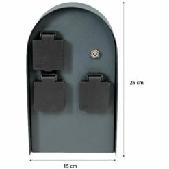 Grafner® Steckdosensäule Anthrazit Mit Dämmerungssensor Edelstahl Gartensteckdose Energiesäule 9 Grafner® Steckdosensäule Anthrazit Mit Dämmerungssensor Edelstahl Gartensteckdose Energiesäule -GRAFNER-shop 60706247 3