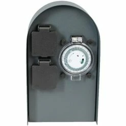 Grafner® Edelstahl Steckdosensäule Mit Timer 2 Außensteckdosen Anthrazit Gartensteckdose 10 Grafner® Edelstahl Steckdosensäule Mit Timer 2 Außensteckdosen Anthrazit Gartensteckdose -GRAFNER-shop 60706248 4