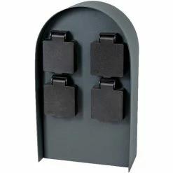 Grafner® Steckdosensäule Mit 4 Außensteckdosen Edelstahl Gartensteckdose Energiesäule