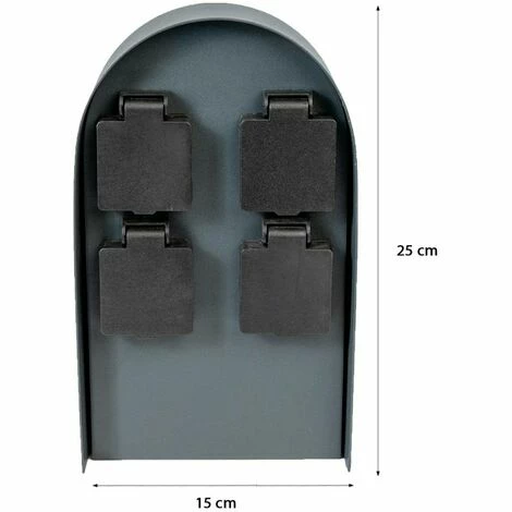 Grafner® Steckdosensäule mit 4 Außensteckdosen Edelstahl Gartensteckdose Energiesäule Grafner® Steckdosensäule Mit 4 Außensteckdosen Edelstahl Gartensteckdose Energiesäule -GRAFNER-shop 60706250 3