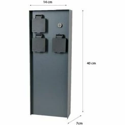 Grafner® Steckdosensäule Dämmerungssensor Anthrazit Mit 4 Außensteckdosen Edelstahl Gartensteckdose 9 Grafner® Steckdosensäule Dämmerungssensor Anthrazit Mit 4 Außensteckdosen Edelstahl Gartensteckdose -GRAFNER-shop 61162965 3