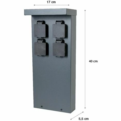 Grafner® Steckdosensäule Mit 4 Außensteckdosen Edelstahl Gartensteckdose Energiesäule 5 Grafner® Steckdosensäule Mit 4 Außensteckdosen Edelstahl Gartensteckdose Energiesäule – Bild 3