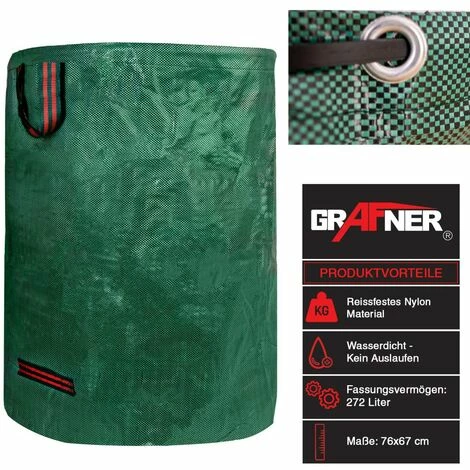 Grafner® Gartenabfallsack 272 Liter Gartentasche Rund Aus Polyethylen Laubsack 4 Grafner® Gartenabfallsack 272 Liter Gartentasche Rund Aus Polyethylen Laubsack – Bild 2