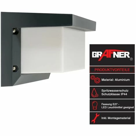 Grafner® LED Aluminium Wandlampe Außenleuchte Innenleuchte Grafner® LED Aluminium Wandlampe Außenleuchte Innenleuchte -GRAFNER-shop 66094675 2