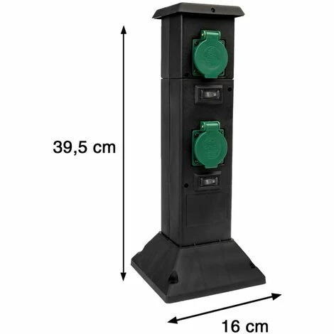 Grafner® Gartensteckdose Außensteckdose Schwarz 4 Fach Outdoor AS11017 4 Grafner® Gartensteckdose Außensteckdose Schwarz 4 Fach Outdoor AS11017 – Bild 2