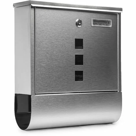 Grafner® Edelstahl Briefkasten Mit Zeitungsrolle Und 3 Sichtfenstern + Namensschild Postkasten 3 Grafner® Edelstahl Briefkasten Mit Zeitungsrolle Und 3 Sichtfenstern + Namensschild Postkasten