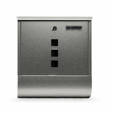 Grafner® Edelstahl Briefkasten Mit Zeitungsrolle Und 3 Sichtfenstern + Namensschild Postkasten 5 Grafner® Edelstahl Briefkasten Mit Zeitungsrolle Und 3 Sichtfenstern + Namensschild Postkasten – Bild 3