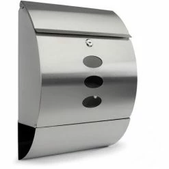 Grafner® Edelstahl Briefkasten Mit Zeitungsrolle Und 3 Sichtfenstern Postkasten