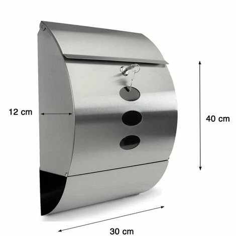 Grafner® Edelstahl Briefkasten mit Zeitungsrolle und 3 Sichtfenstern Postkasten Grafner® Edelstahl Briefkasten Mit Zeitungsrolle Und 3 Sichtfenstern Postkasten -GRAFNER-shop 9991920 4