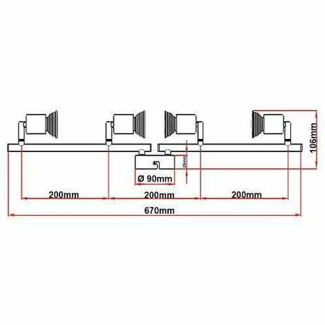 Grafner® schwenkbare Deckenlampe Deckenstrahler 4-flammig inkl. LED Leuchtmittel Grafner® Schwenkbare Deckenlampe Deckenstrahler 4-flammig Inkl. LED Leuchtmittel -GRAFNER-shop 9991959 2