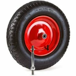 Grafner® Schubkarrenrad 4.80/4.00-8 PU Luftbereifung Metallfelge Mit Achse Schubkarrenreifen -GRAFNER-shop 9991978 3