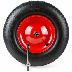 Grafner® Schubkarrenrad 4.80/4.00-8 PU Luftbereifung Metallfelge Mit Achse Schubkarrenreifen -GRAFNER-shop 9991978 5