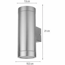 Grafner® Edelstahl Wandlampe 123WB-2 Leuchte Lichtschein Up Down Oben Unten -GRAFNER-shop 9992028 3