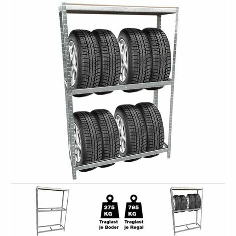 Grafner® Reifen Schwerlastregal 1,80m Werkstattregal 795kg Traglast Reifenregal Für 8 Reifen 3 Grafner® Reifen Schwerlastregal 1,80m Werkstattregal 795kg Traglast Reifenregal Für 8 Reifen