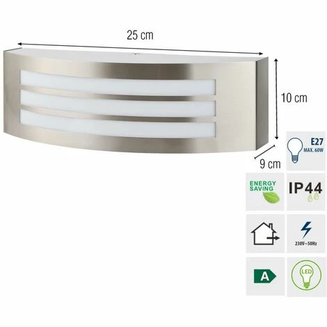 Grafner® Edelstahl Wandlampe 35SQE27-3 Wandleuchte WL10534 4 Grafner® Edelstahl Wandlampe 35SQE27-3 Wandleuchte WL10534 – Bild 2