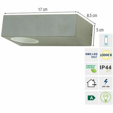 Grafner® Aluminium LED Wandlampe 6046 Leuchte Lichtschein Up&Down/Oben&Unten In Dunkelgrau 4 Grafner® Aluminium LED Wandlampe 6046 Leuchte Lichtschein Up&Down/Oben&Unten In Dunkelgrau – Bild 2