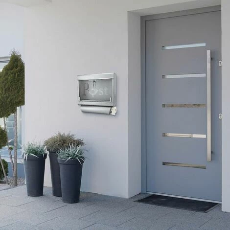 Grafner® Briefkasten Mit Zeitungsrolle Aus Edelstahl Und Glas Motiv Post 4 Grafner® Briefkasten Mit Zeitungsrolle Aus Edelstahl Und Glas Motiv Post – Bild 2