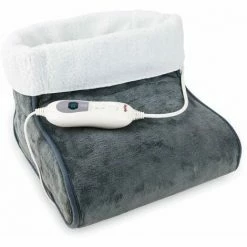 Grafner® Fußwärmer Elektrisches Wärmekissen In Grau Fußwärmegerät Fußsack